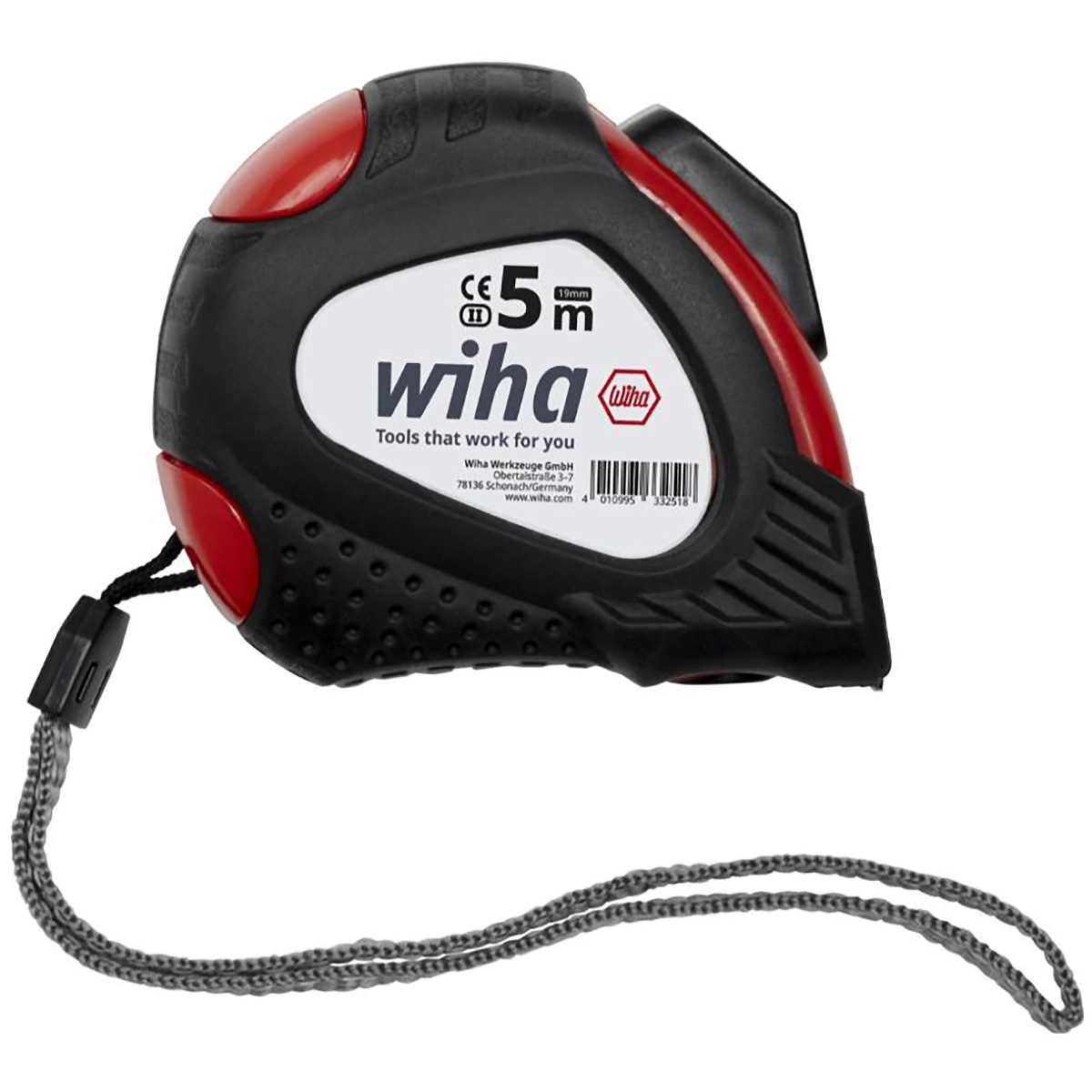 Wiha Maßband 5m mit Gürtelclip - 6 Stück