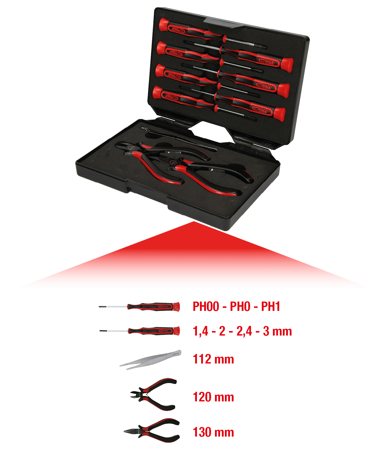 KS Tools Feinmechanik-Werkzeug-Satz, 10-tlg