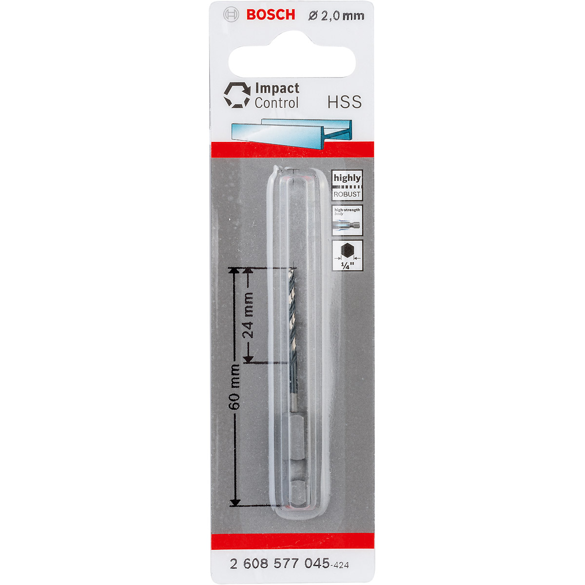 Bosch HSS Spiralbohrer Impact Control mit Sechskantschaft