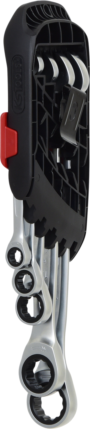 KS Tools DUO GEARplus® Ratschenringmaulschlüssel-Satz mit Maul-Ratschenfunktion, 5-tlg