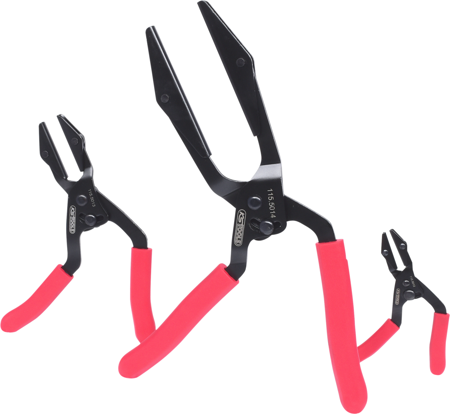 KS Tools Stufenloser Schlauch-Abklemm-Zangen-Satz, abgewinkelt, 3-tlg