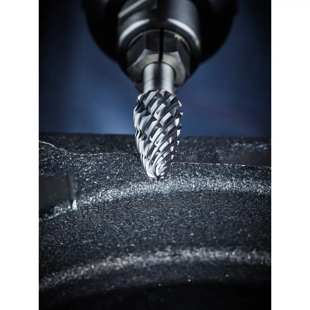 PFERD TOOLS Hartmetall Hochleistungsfrässtift CAST Zylinder ZYAS stirnverzahnt für Gußeisen