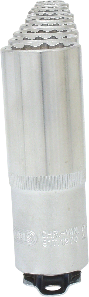 KS Tools 1/2" 12-kant-Stecknuss-Satz, lang, 10-tlg