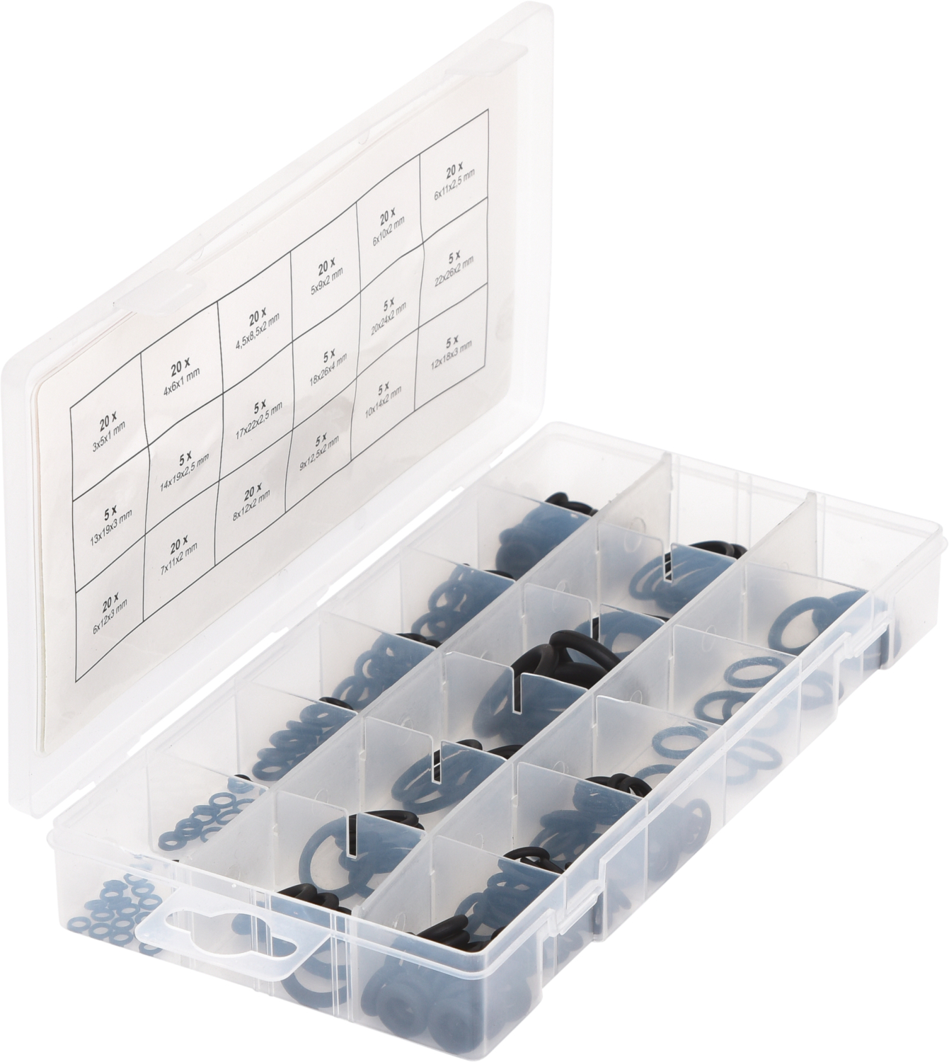 KS Tools Sortiment O-Ringe, innen Ø 3-22mm, 225-tlg