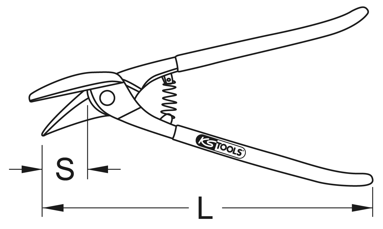 KS Tools Idealschere, linksschneidend