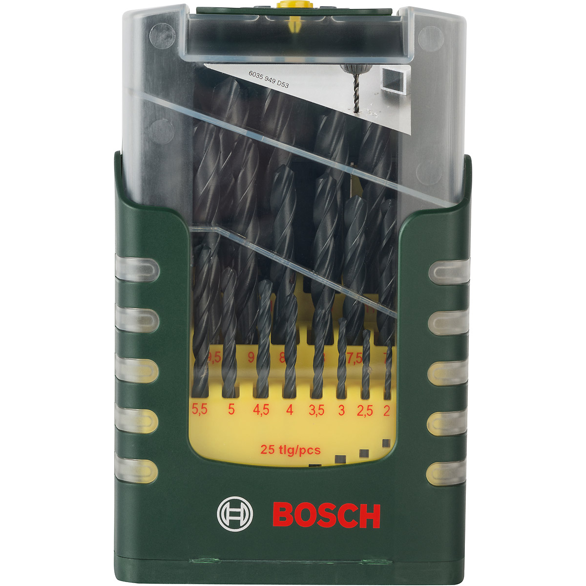 Bosch Metallbohrer-Set HSS-R, 25-teilig, 1 - 13 mm, Gripbox