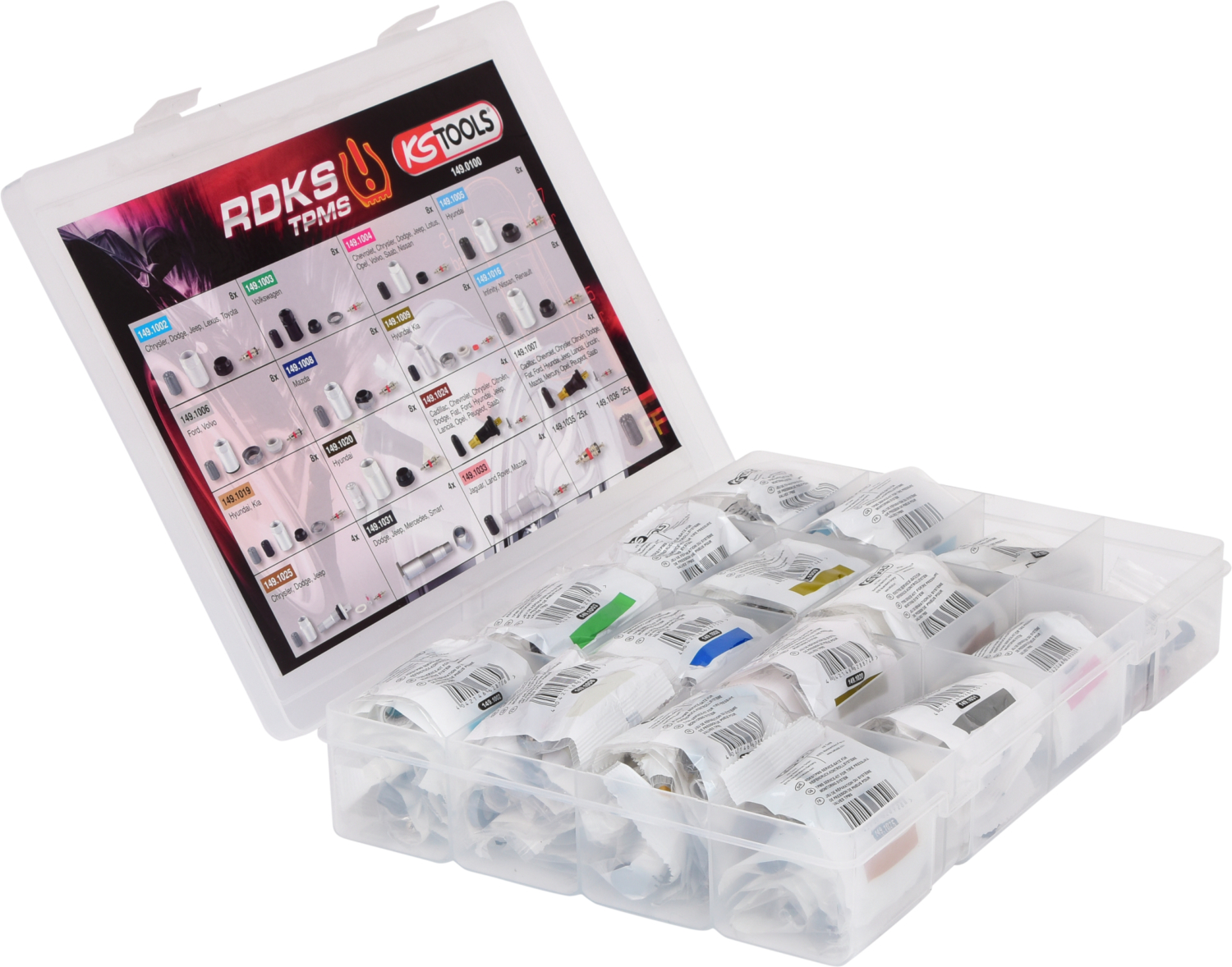 KS Tools RDKS - TPMS Service-Sortiment für Reifendruck-Kontrollsysteme, 150-tlg