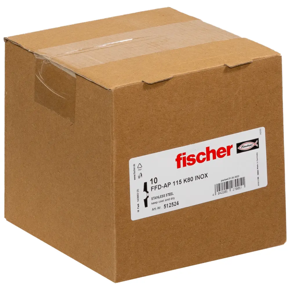 Fischer Fächerschleifscheibe AP 115 K80 Inox