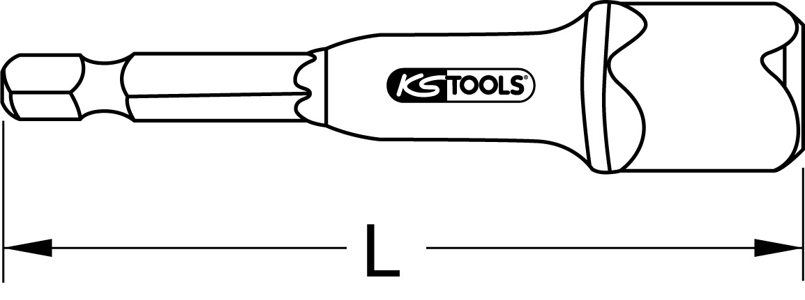 KS Tools 1/2" Spezialadapter, magnetisch, 72mm