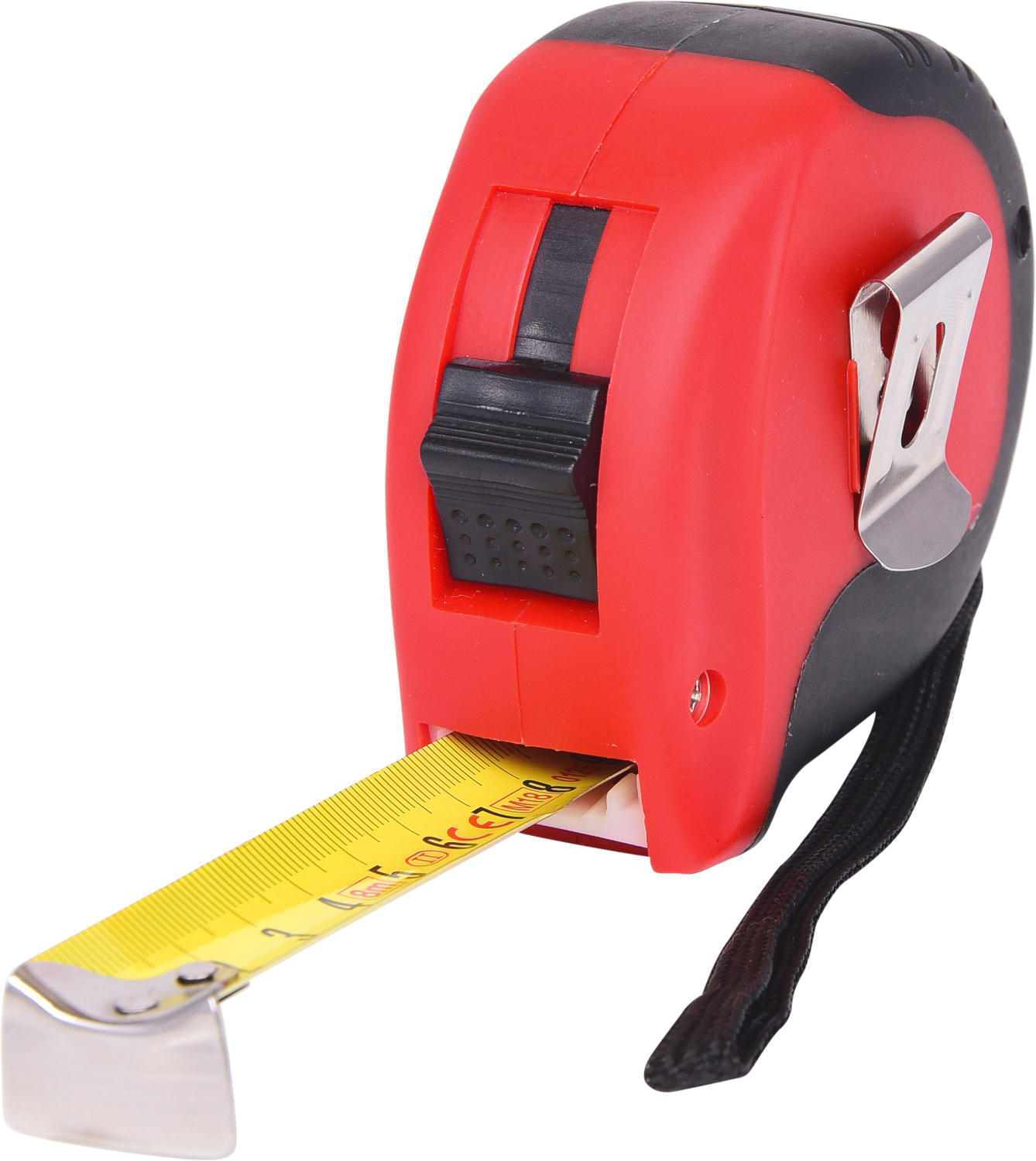 KS Tools Bandmaß mit Feststeller,schwarz-rot
