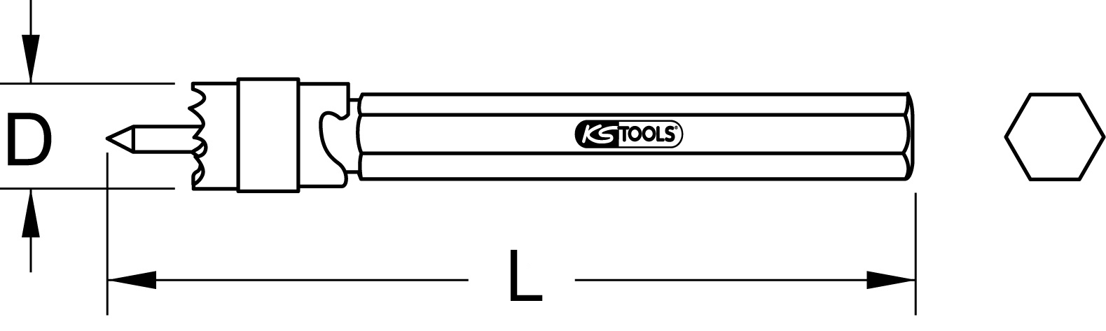 KS Tools HSS Schweißpunkt-Fräser, auswechselbare Kronen