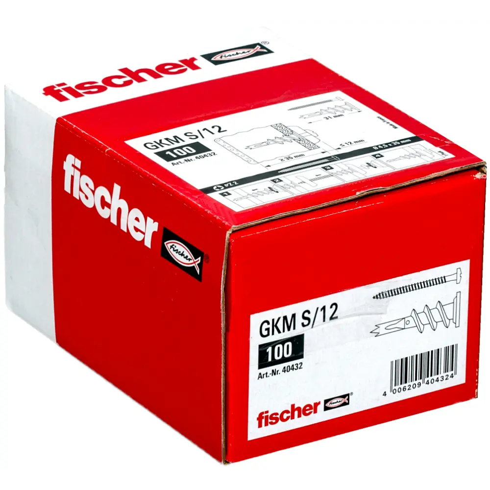 Fischer Gipskartondübel Metall GKM S 12 mit Schraube