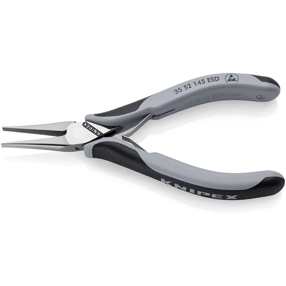 KNIPEX Elektronik-Greifzange ESD mit durchgestecktem Gelenk spiegelpoliert 145 mm