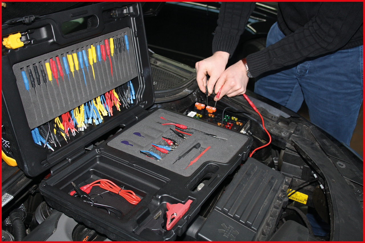 KS Tools 12-24V Master Diagnose Prüf- und Mess-Kabel-Satz, 92-tlg