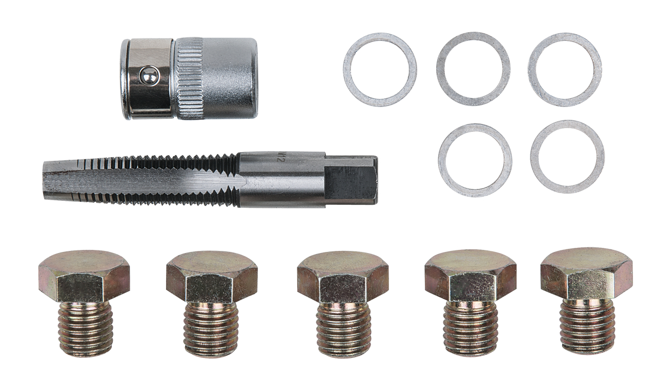 KS Tools Ölablassschrauben-Gewindereparatur-Satz, 12-tlg M12 x 1,5