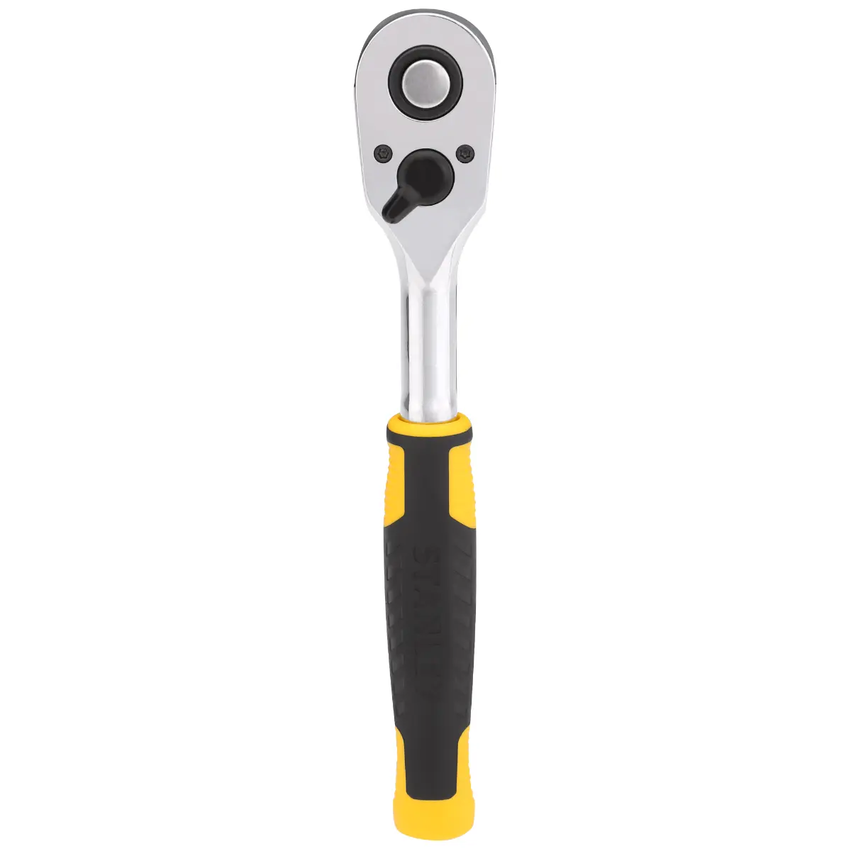 STANLEY 3/8 Zoll Umschaltknarre, 72 Zähne, Griff aus Bi-Material für Kontrolle und Komfort