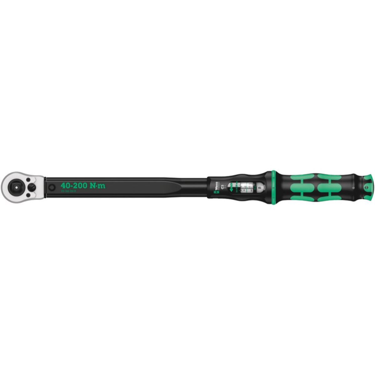 Wera Click-Torque C 3 Push R/L Drehmomentschlüssel für Rechts- & Linksanzug, 40-200 Nm