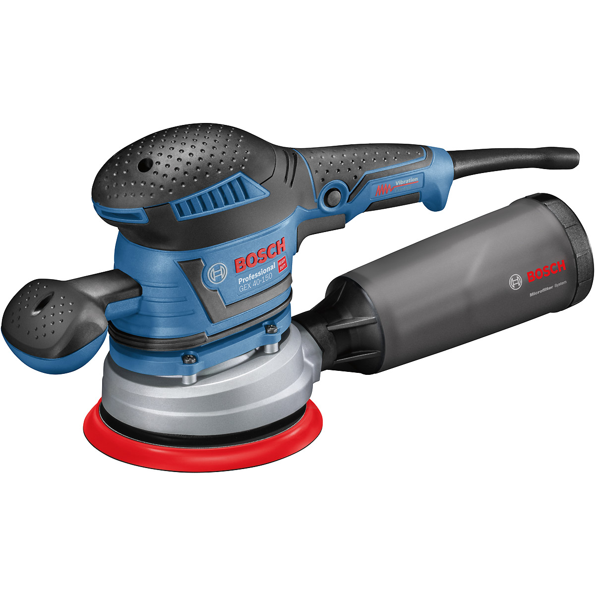 Bosch Exzenterschleifer GEX 40-150 mit 1 x Schleifblatt M480 und L-BOXX