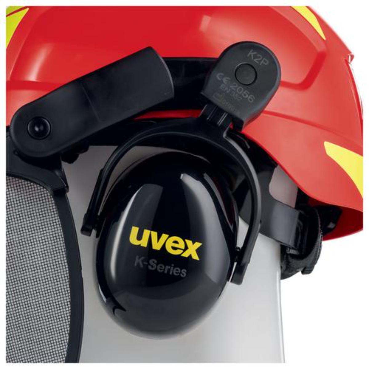 uvex pheos forestry Schutzhelm inkl. Waldarbeiter-Set - pheos B-S-WR, pheos Waldarbeitervisier u. ph