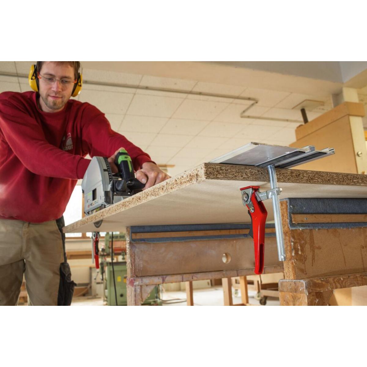 Bessey Ganzstahl-Tischzwinge GTRH mit Hebelgriff