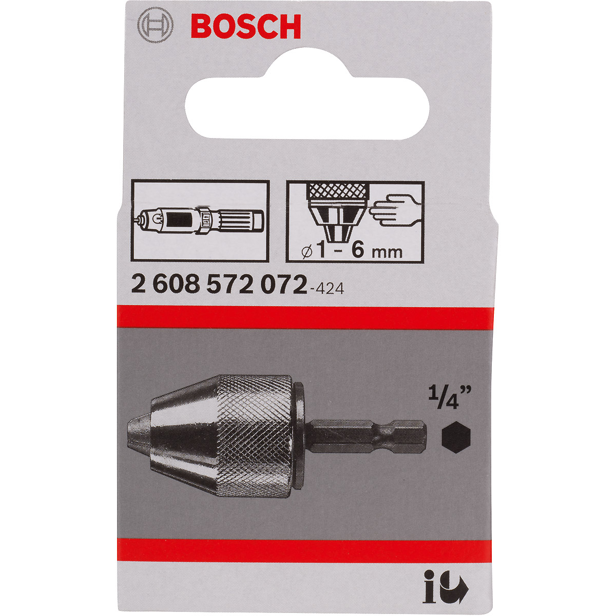 Bosch Schnellspannbohrfutter bis 10 mm, 1 bis 6 mm, 1/4 Zoll - Außensechskantschaft