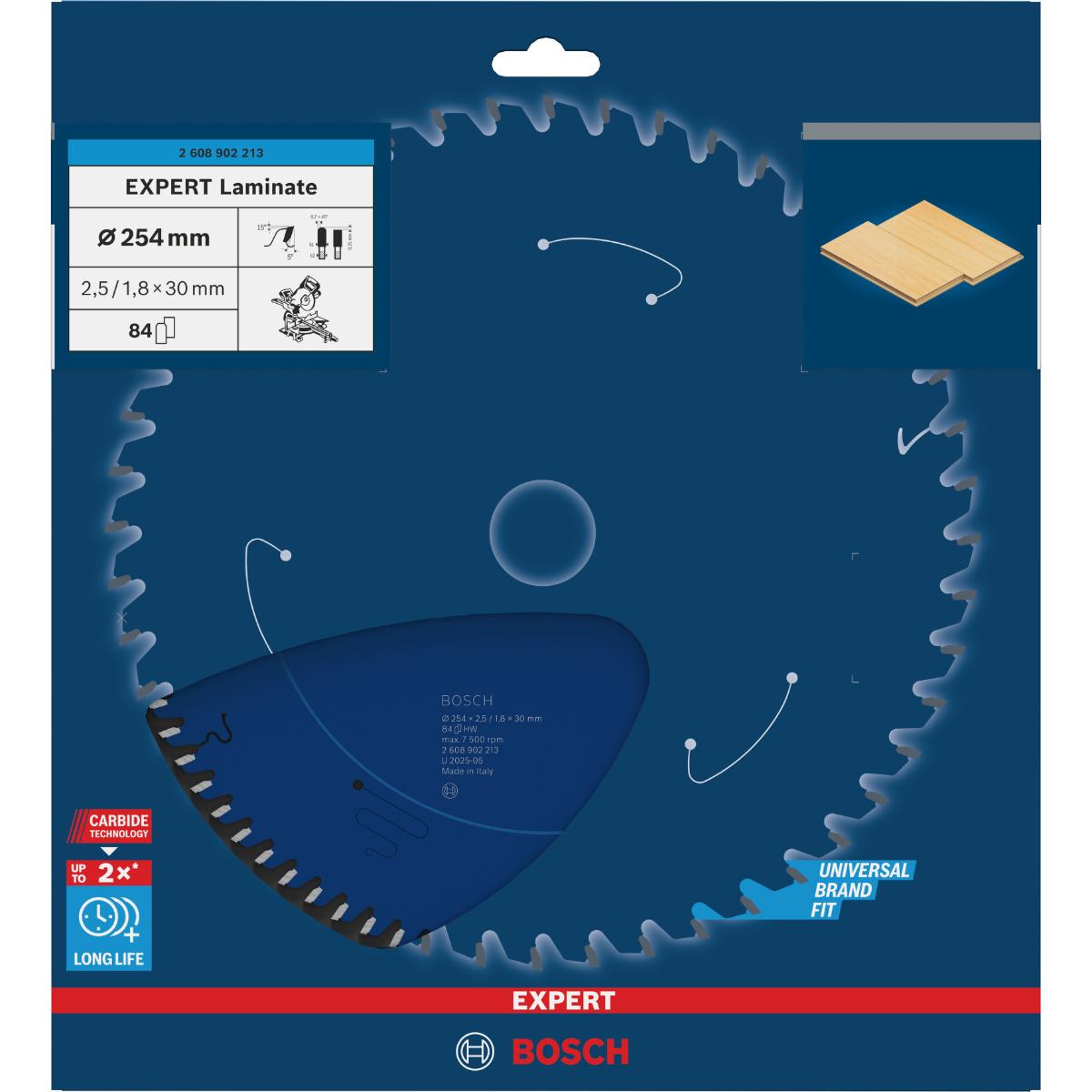 Bosch EXPERT Laminat Kreissägeblatt, 254x30 mm, Z84
