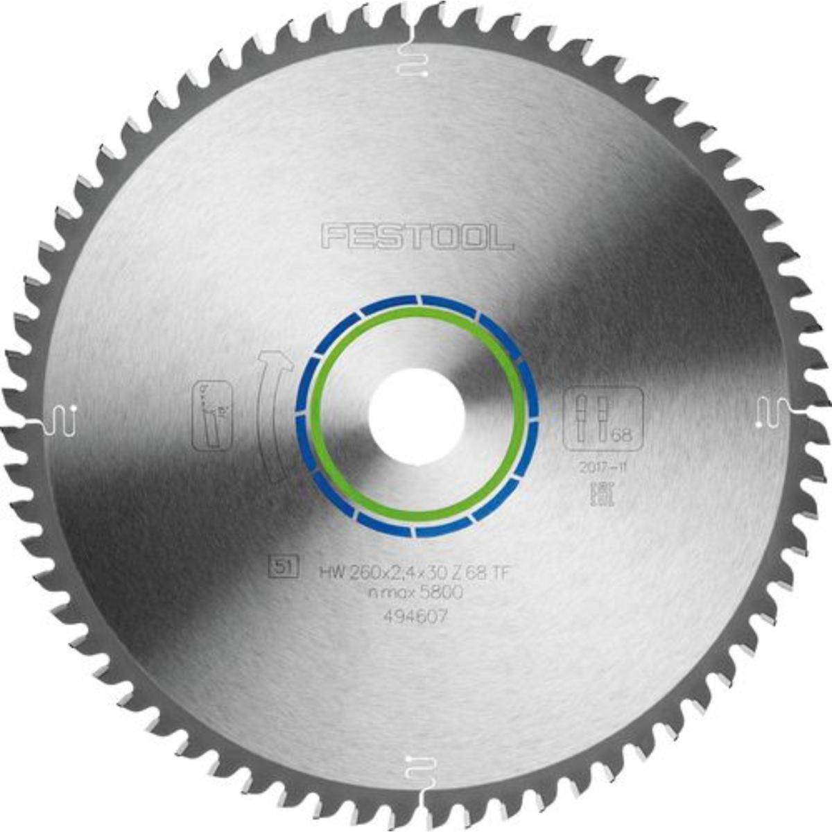 Festool Kreissägeblatt ALUMINIUM/PLASTICS HW 260x2,4x30 TF68