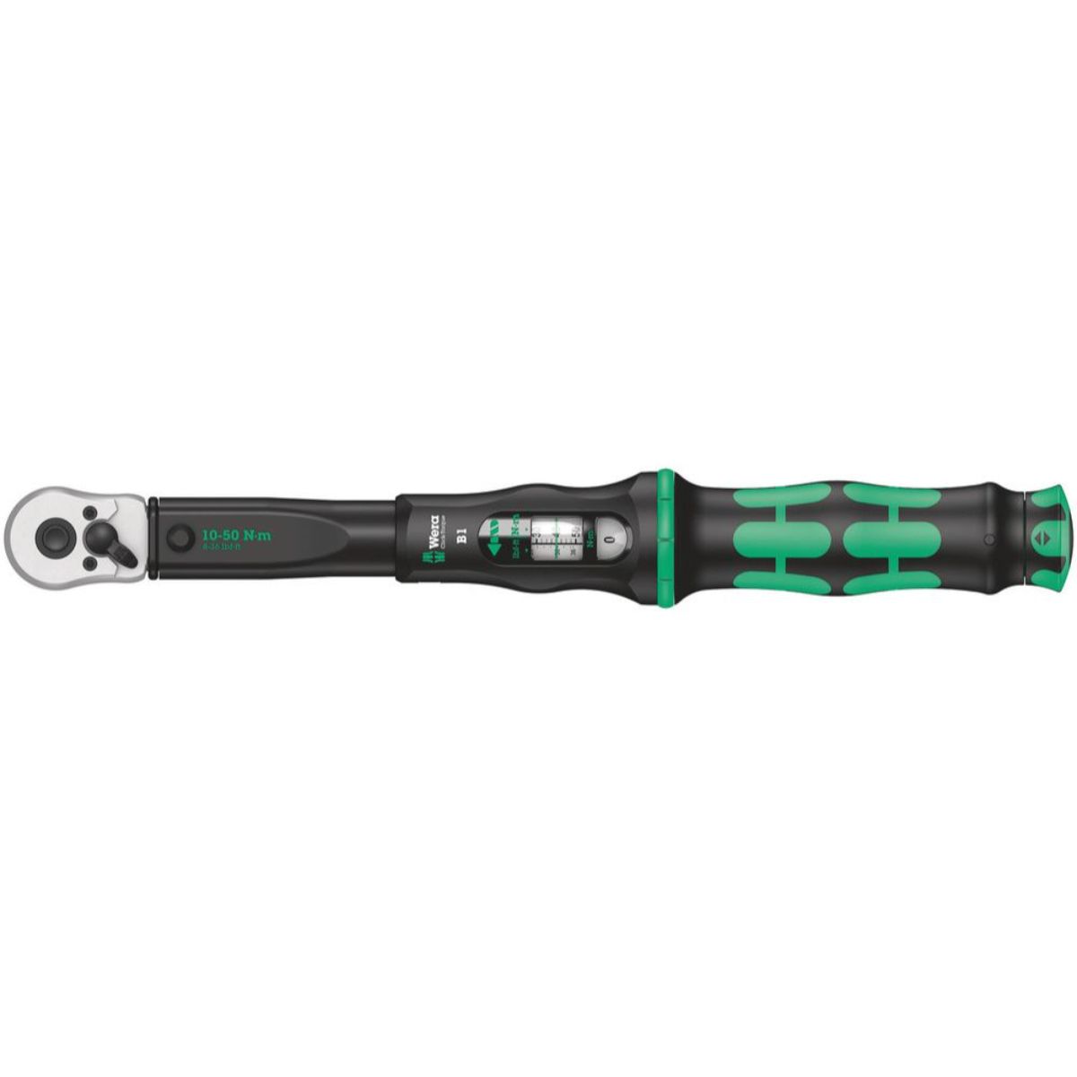 Wera Click-Torque B 1 Drehmomentschlüssel mit Umschaltknarre, 10-50 Nm