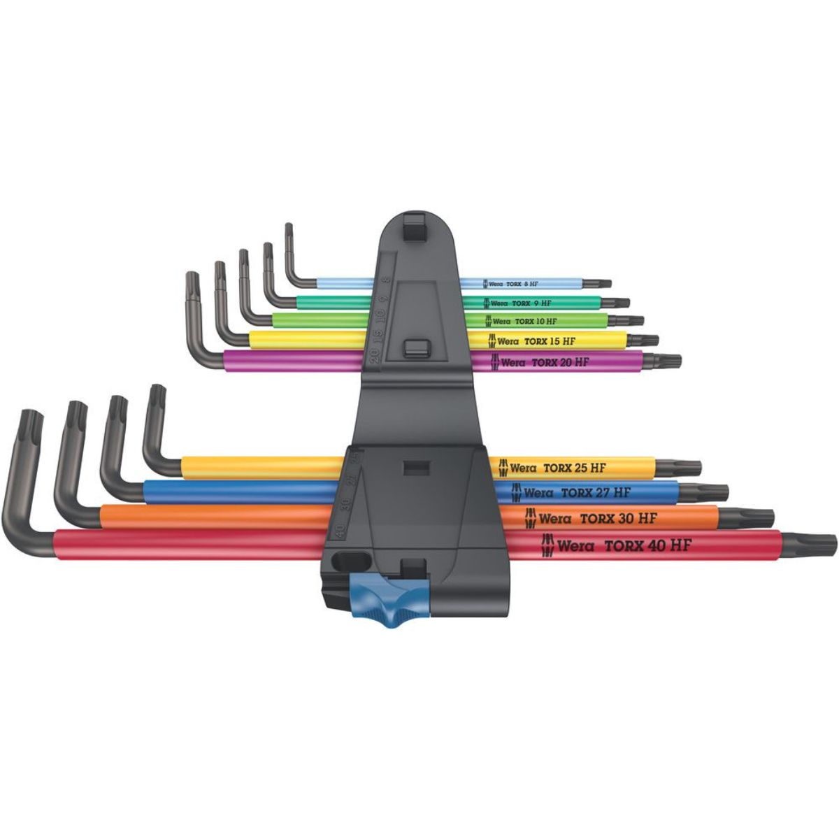 Wera 967/9 TX XL Multicolour HF 1 Winkelschlüsselsatz mit Haltefunktion, lang, 9-teilig