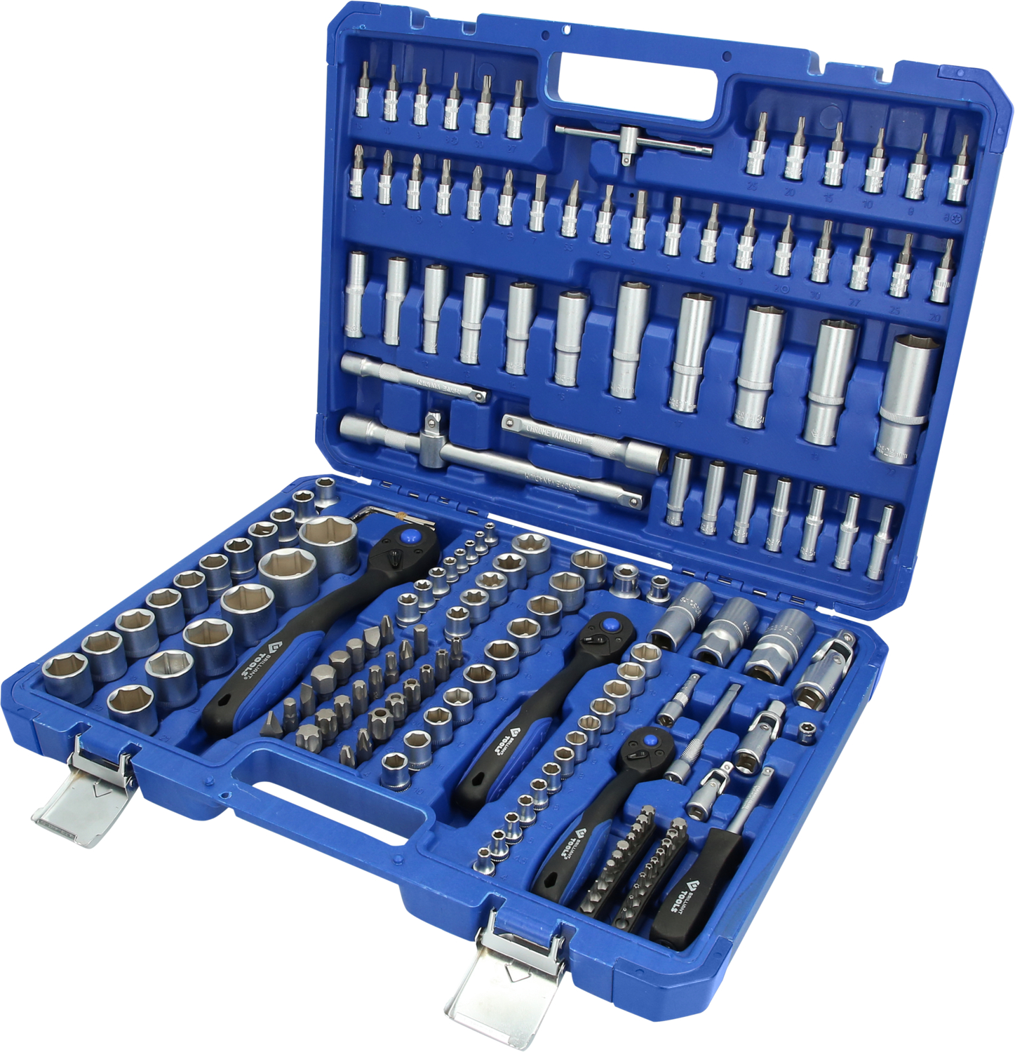 Brilliant Tools Steckschlüssel-Satz, 172-tlg, 1/4", 3/8", 1/2" - BT023172