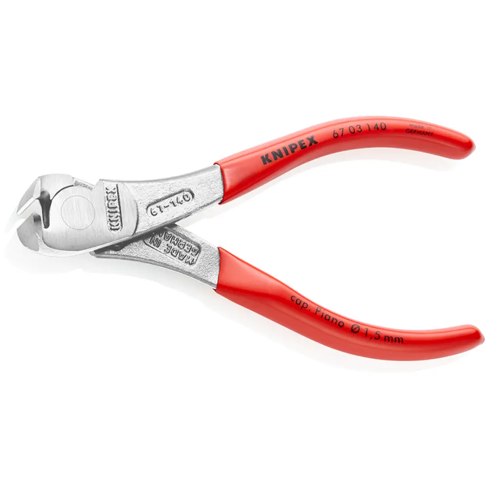 KNIPEX Kraft-Vornschneider mit Kunststoff überzogen verchromt 145 mm