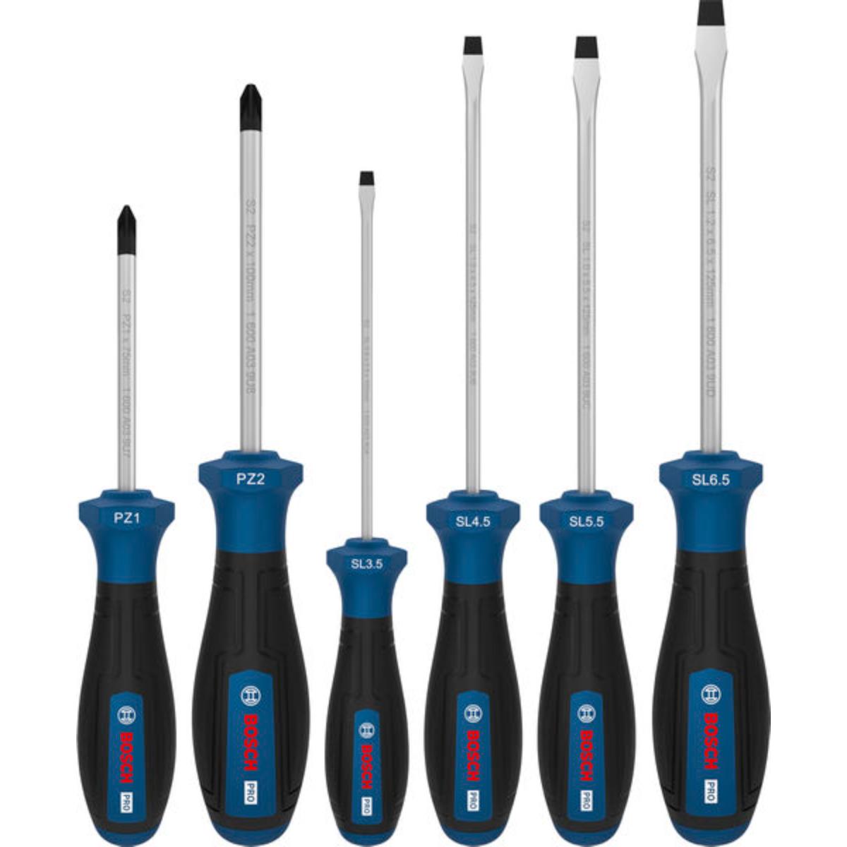 Bosch PRO Schraubendreher PZ/SL, 6-teilges Set