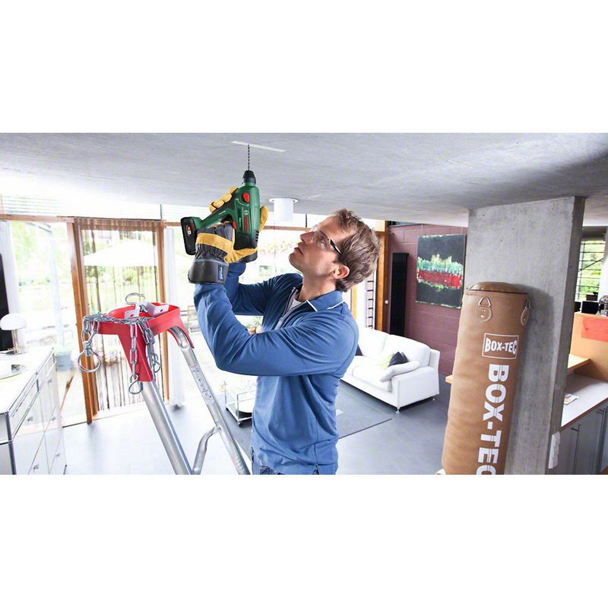 Bosch Akku-Bohrhammer Uneo Maxx, 2 Akku PBA 18V 2.0Ah W-B, Ladg. AL 18V-20 u. Koffer