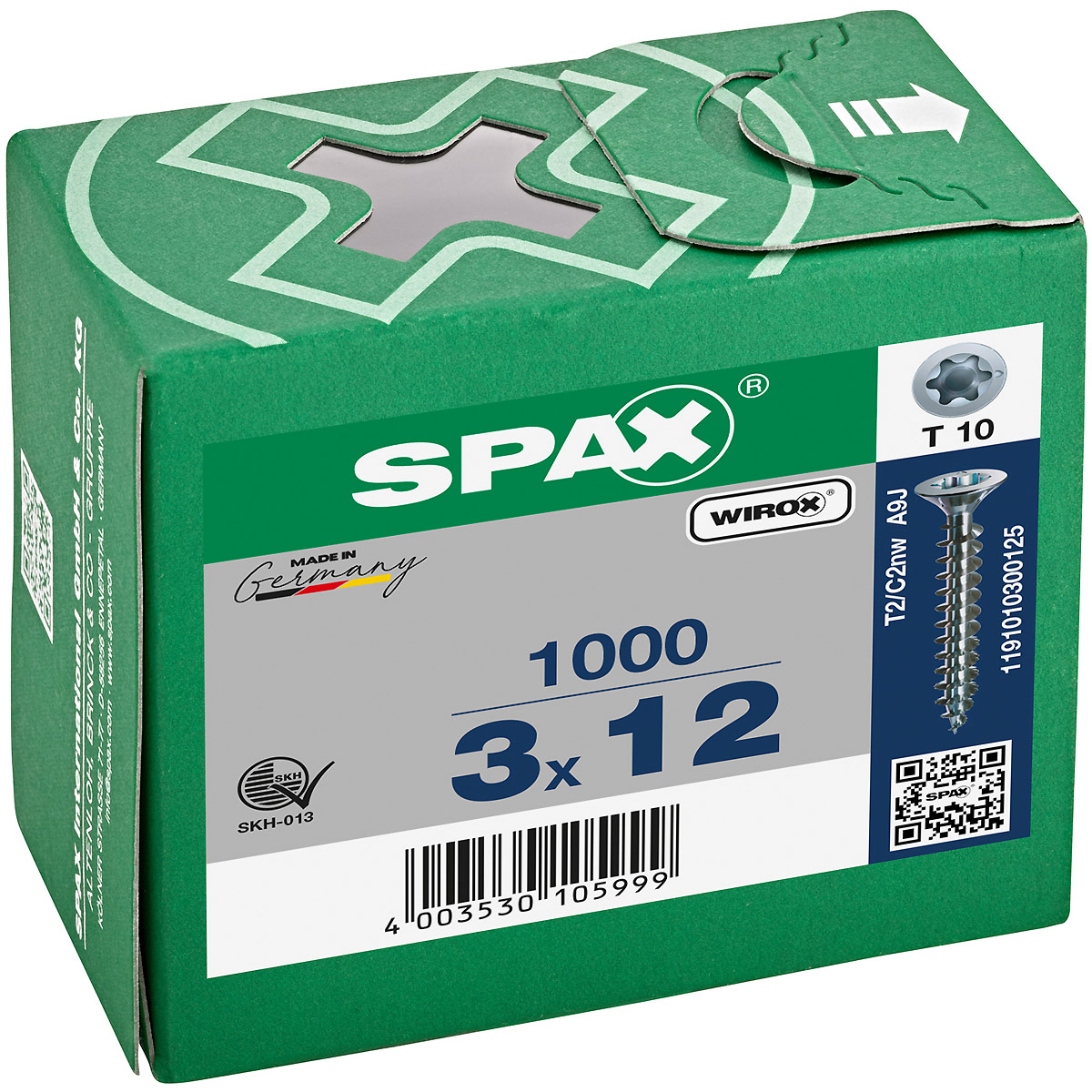 SPAX-S Senkkopf Bremsrippen T-Star Plus T10 Vollgewinde WIROX, 1000 Stück