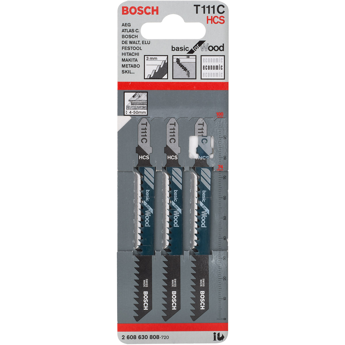 Bosch Stichsägeblatt T 111 C Basic for Wood