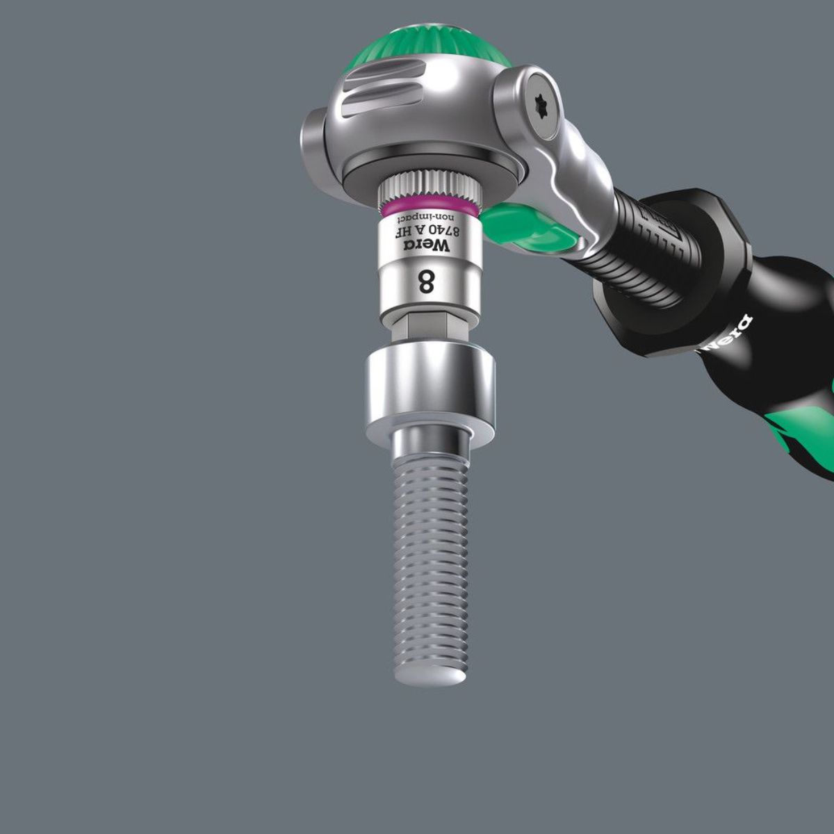 Wera 8740 A HF Zyklop Bitnuss + 1/4"-Antrieb + Haltefunktion für Innensechskantschrauben, zöllig