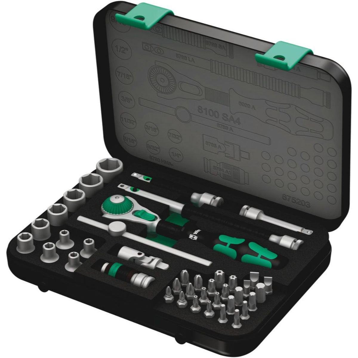 Wera 8100 SA 4 Zyklop Speed-Knarrensatz, 1/4"-Antrieb, zöllig, 41-teilig