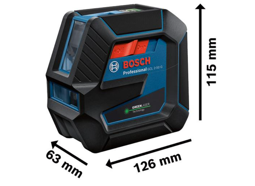 Bosch Kombilaser GCL 2-50 G mit Deckenklemme und Handwerkerkoffer