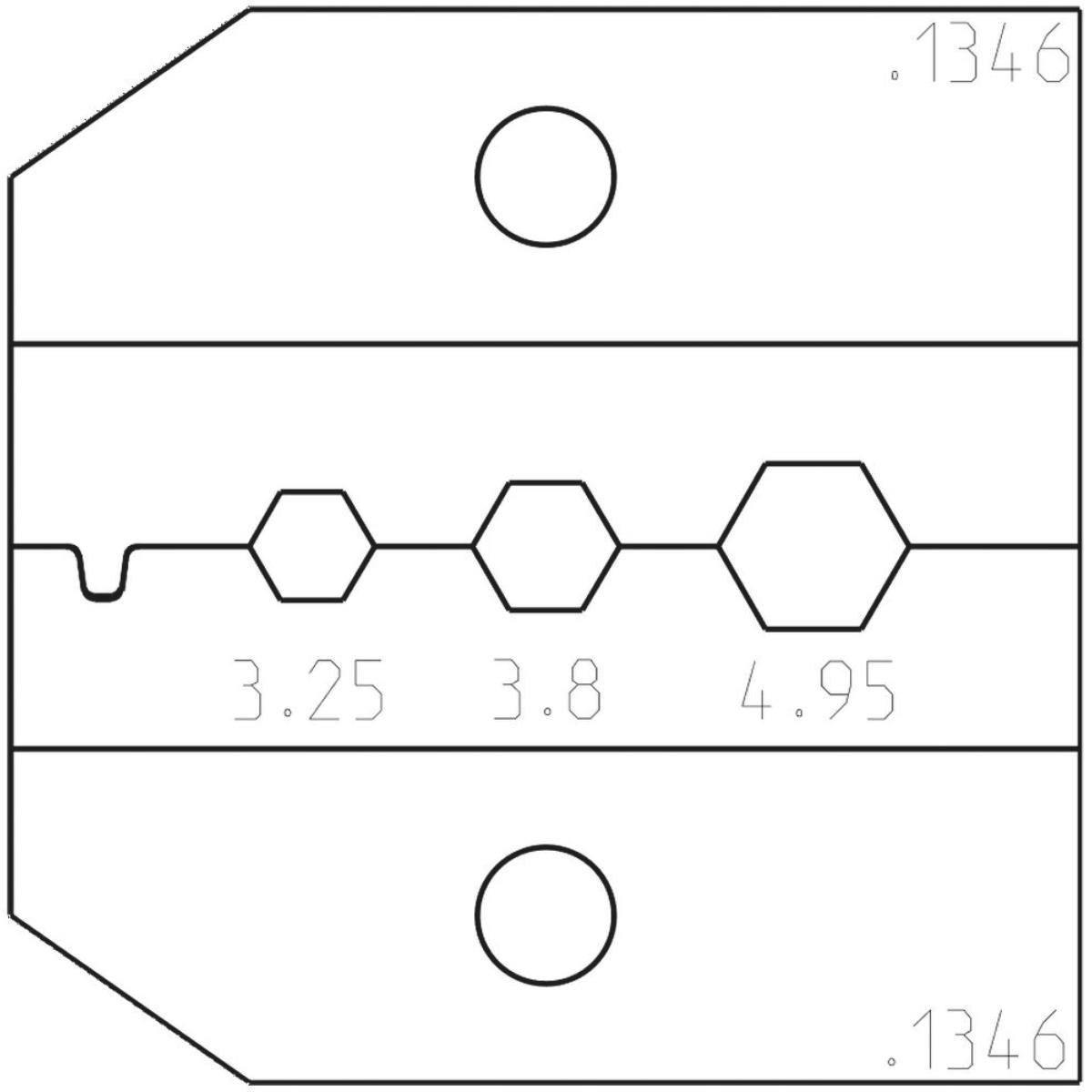 Rennsteig Crimpeinsatz für Koax-Verbinder 3,25 / 3,8 / 4,95 mm²