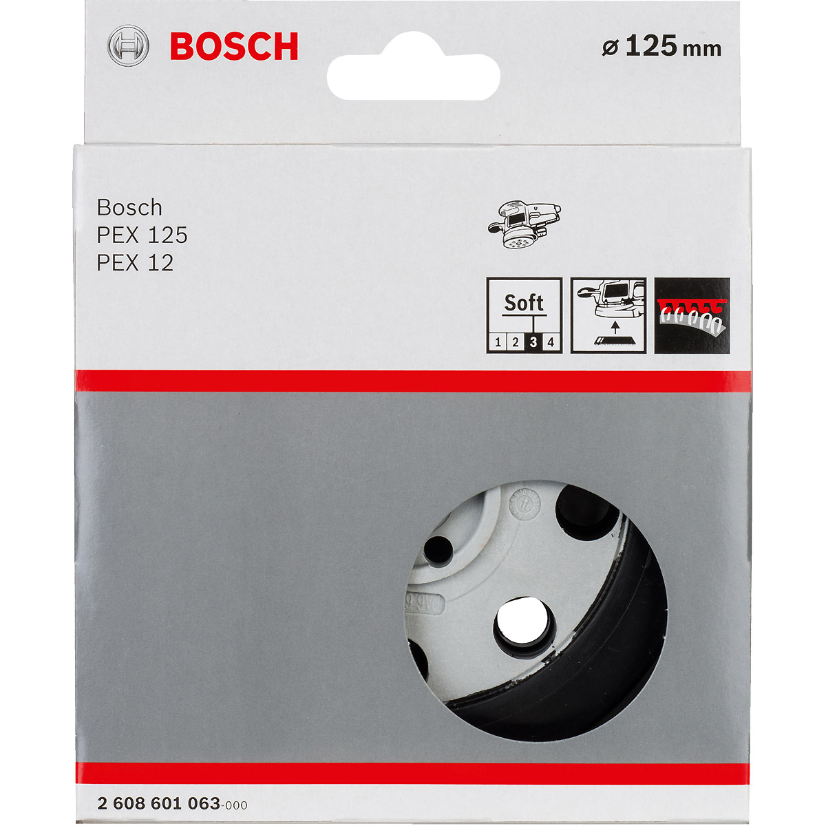 Bosch Schleifteller, 125 mm, für PEX 12, PEX 12 A, PEX 125