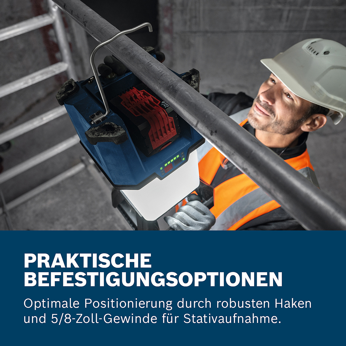 Bosch Akku-Bauleuchte GLA 18VH-7500 + Kaltgerätekabel