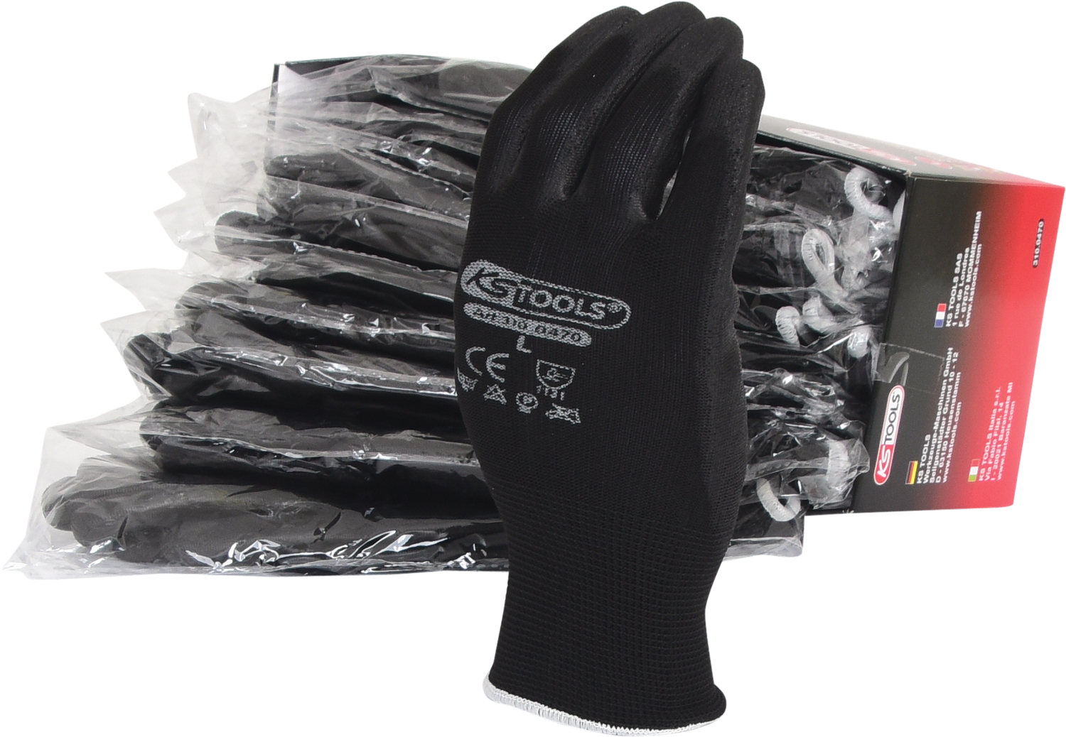 KS Tools Mikro-Feinstrickhandschuhe-schwarz