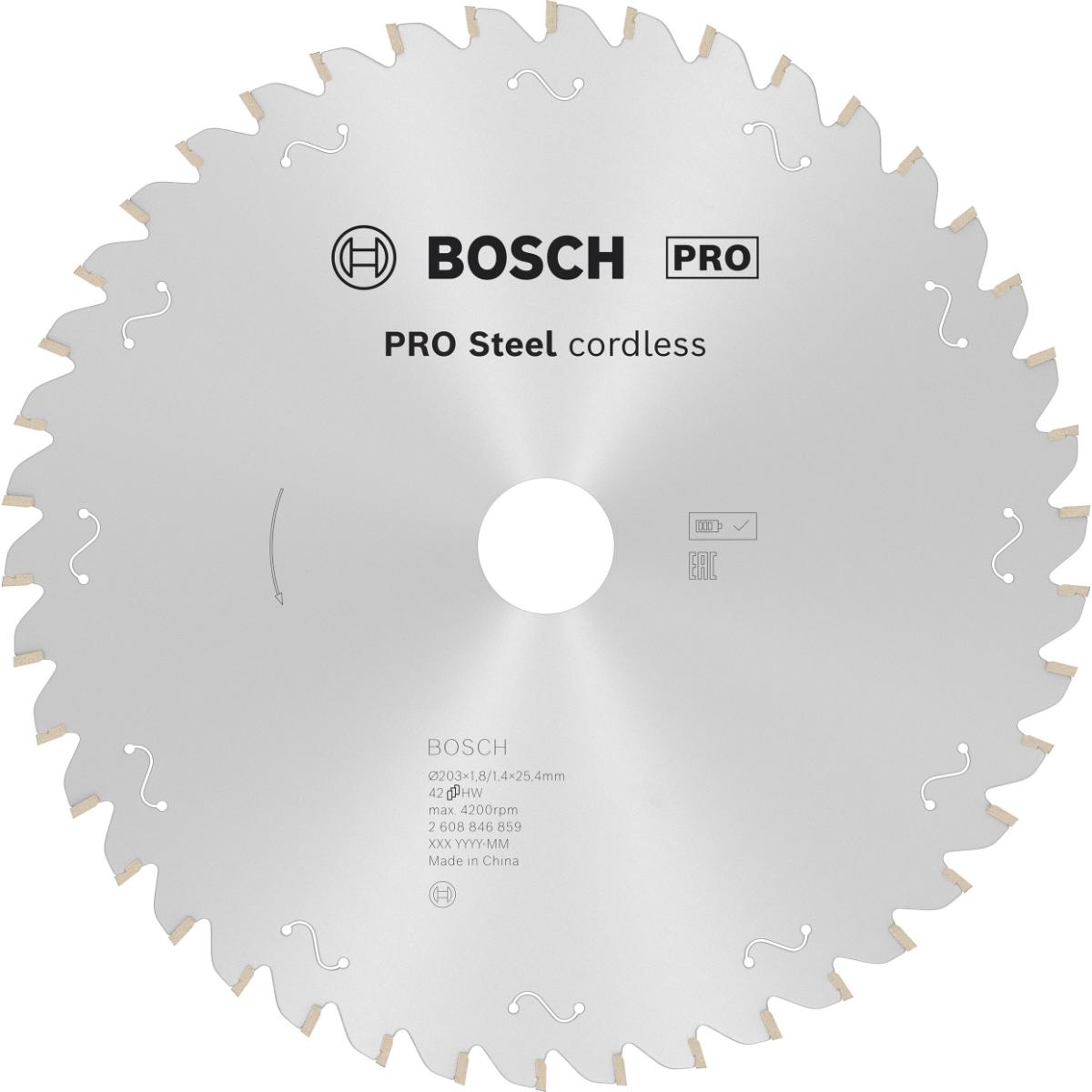 Bosch PRO Stahl Cordless KSB, 203x1.8x25.4mm, 42