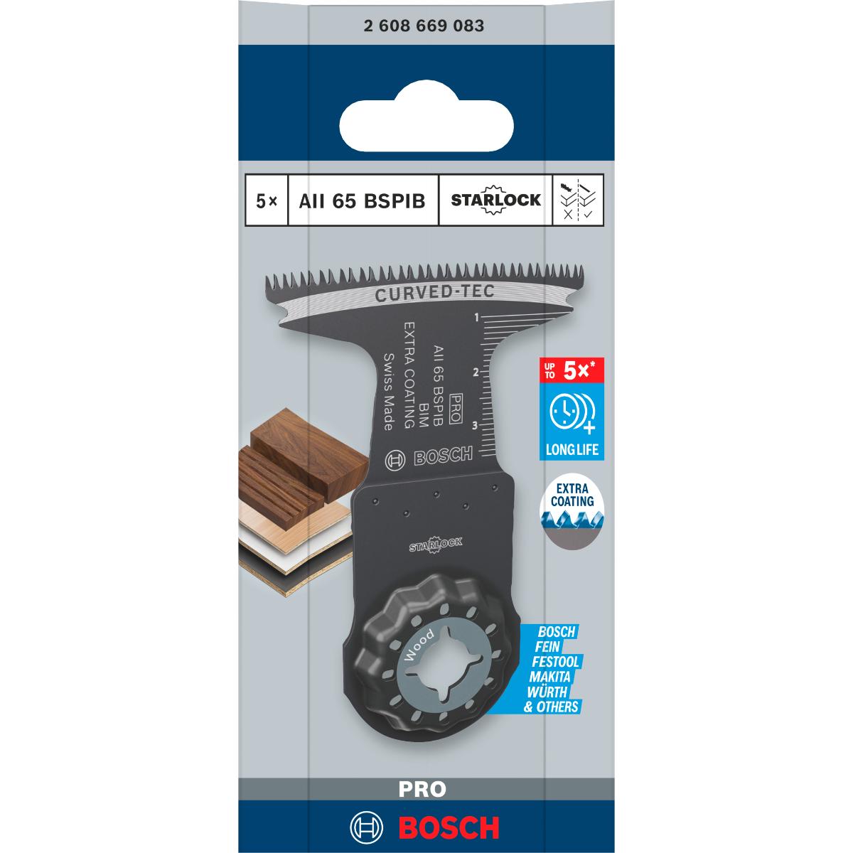 Bosch PRO AII 65 BSPIB Blatt für Multifunktionswerkzeuge,65 x 40 mm