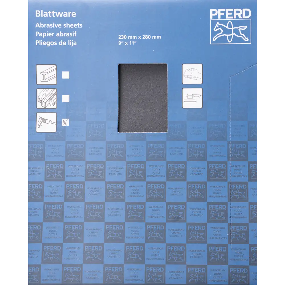 PFERD TOOLS Wasserfester Papier Schleifbogen 230x280mm BP-W ECO PAINT SiC240 für Lackbearbeitung