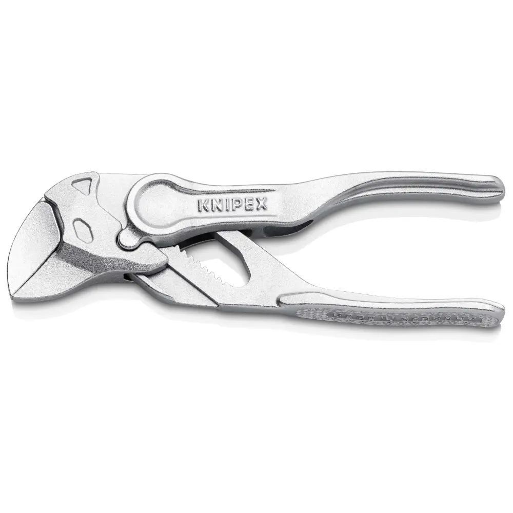 KNIPEX Zangenschlüssel XS Zange und Schraubenschlüssel in einem Werkzeug verchromt 100 mm