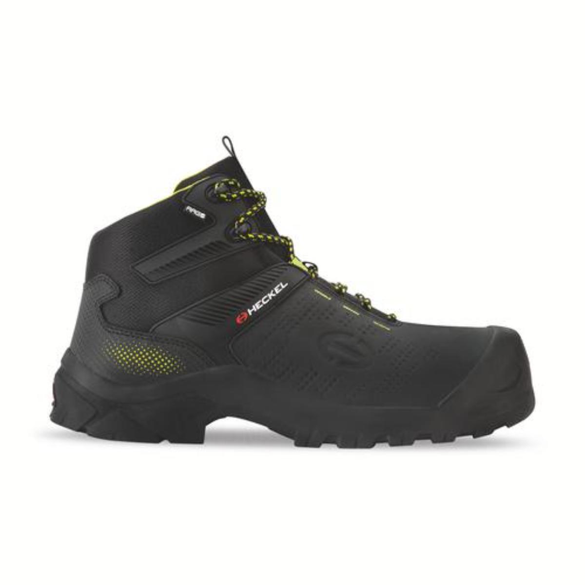 uvex MACCROSSROAD 3.0 Heckel HIGH Sicherheitsschuh S3L Schnürstiefel, schwarz/gelb
