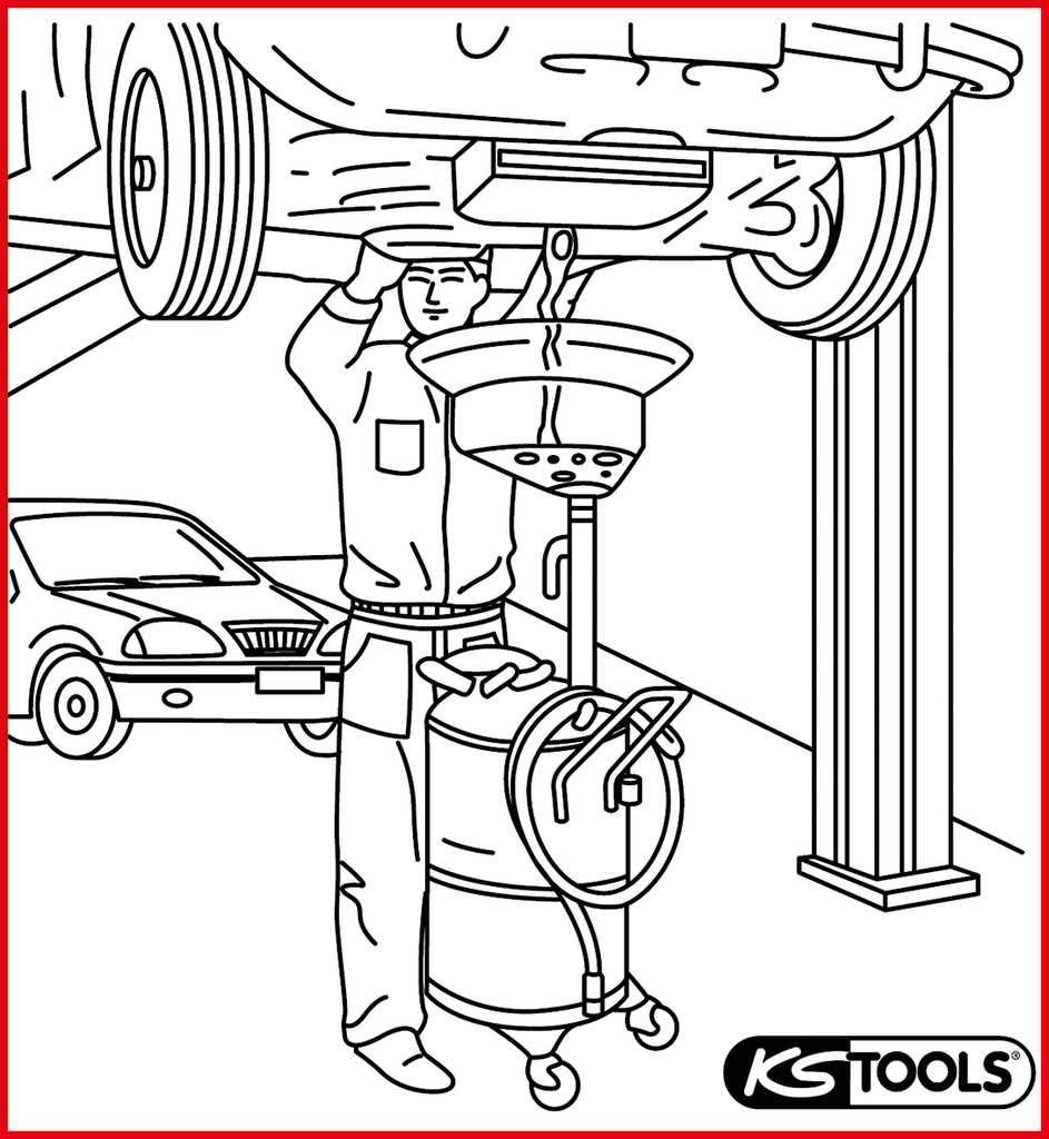 KS Tools Mobiles Altölauffanggerät, 60 Liter