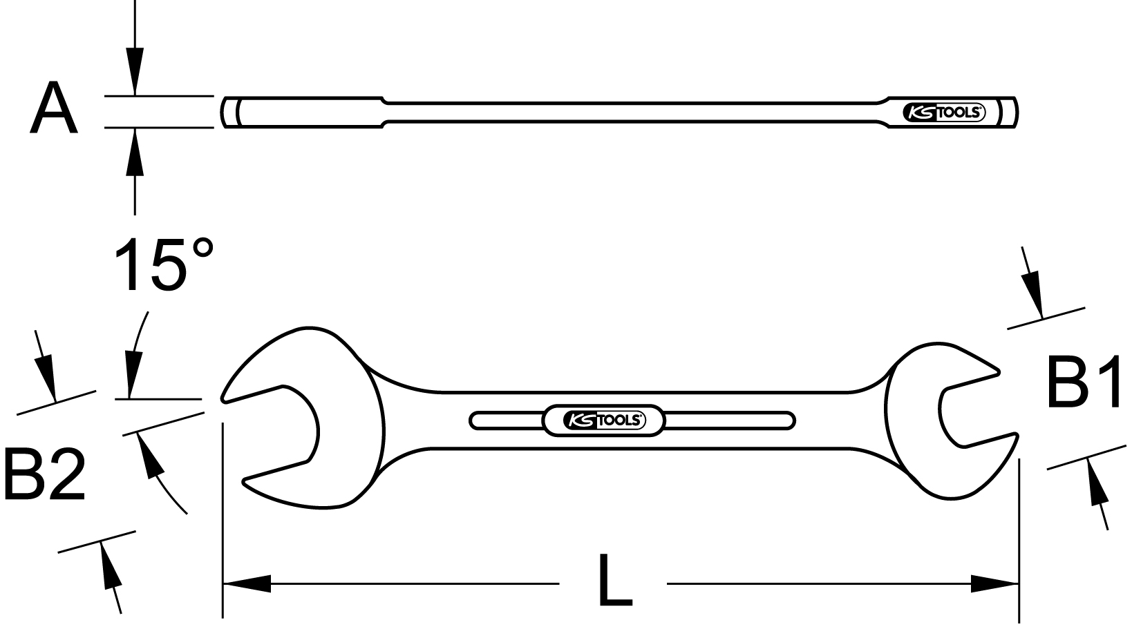 KS TOOLS Doppel-Maulschlüssel