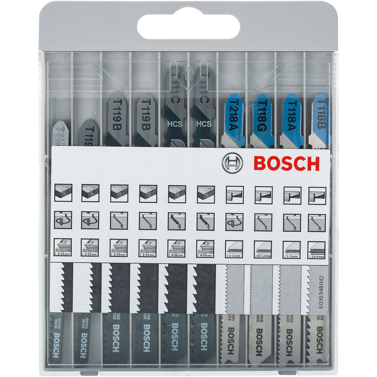 Bosch Stichsägeblatt-Set Basic for Wood and Metal, 10-teilig